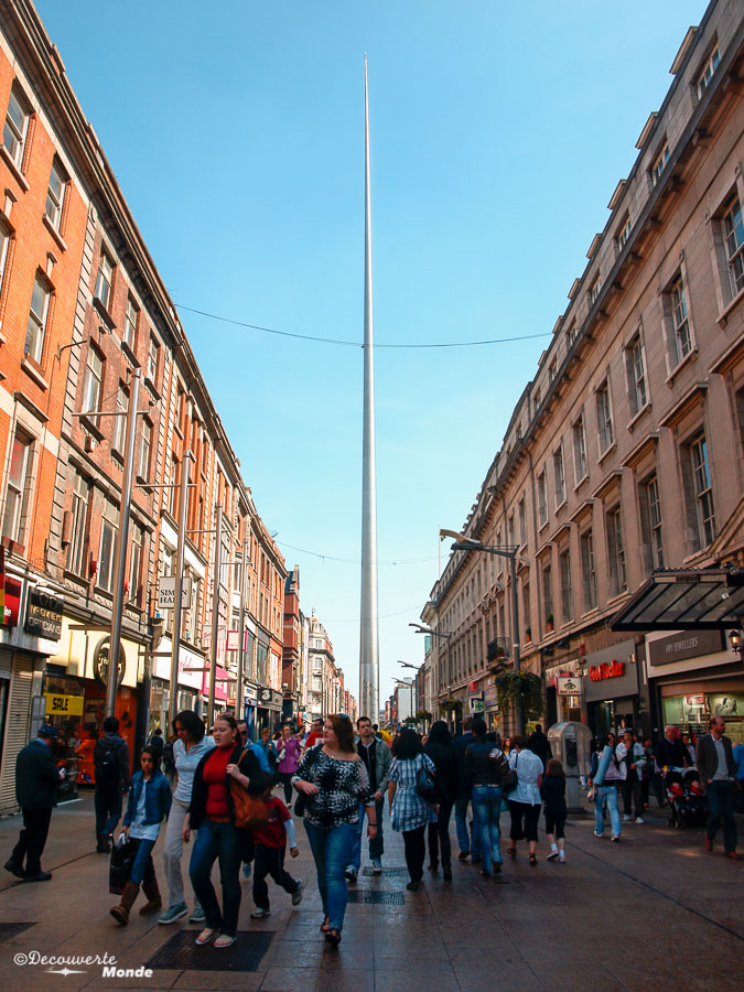 Le Spire à Dublin. Photo tirée de mon article Visiter Dublin en Irlande : Que voir et faire le temps d'un weekend. #irlande #dublin #europe