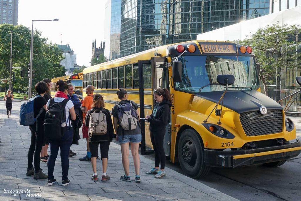 Départ de Montréal de la Navette Nature dans mon article Mon été à découvrir le Québec avec la Navette Nature #navettenature #parcnational #sansvoiture #bus #nature #quebec