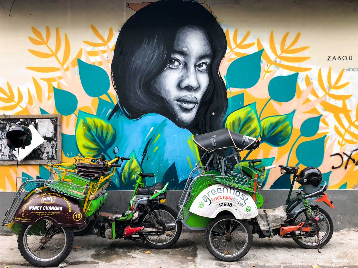 Street art à Yogyakarta à Java dans mon article Que faire à Java, voir et visiter : Mes 10 incontournables #java #indonesie #voyage #asiedusudest #asie #yogyakarta